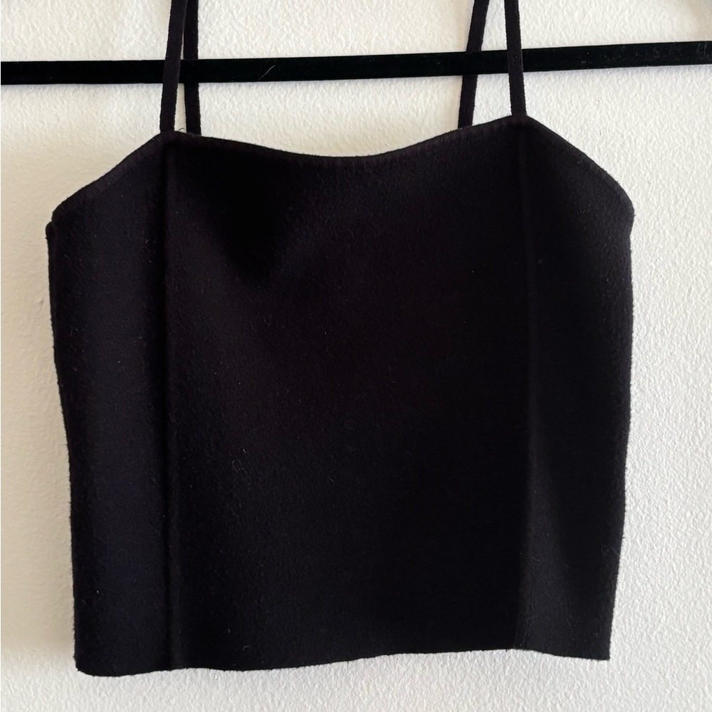 Express Black Spaghetti Strap Crop Cami